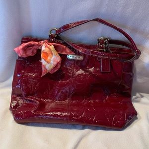 Coach patent leather tote